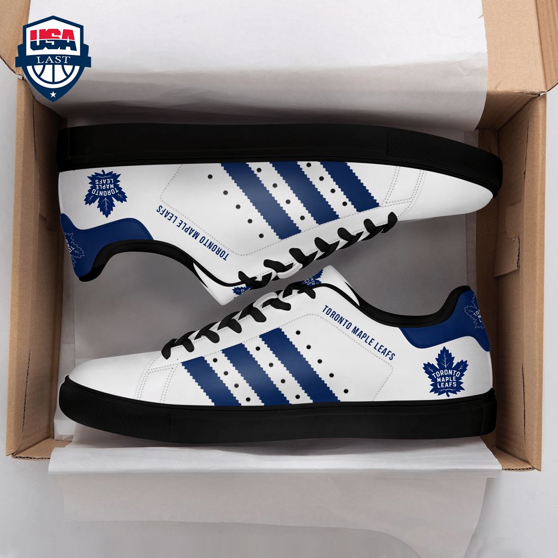 Toronto Maple Leafs Navy Stripes Style 3 Stan Smith Low Top Shoes – Saleoff