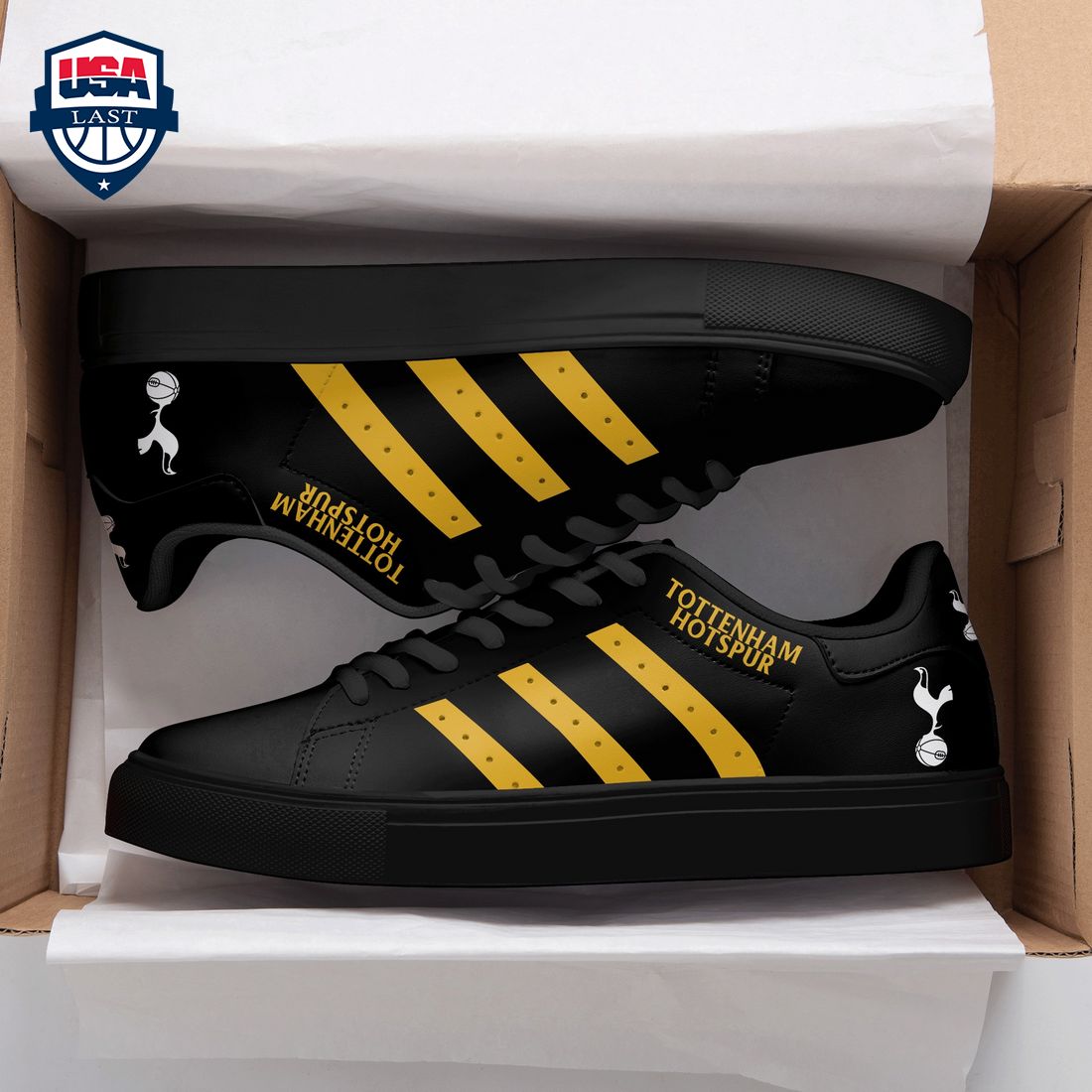 Tottenham Hotspur FC Yellow Stripes Style 1 Stan Smith Low Top Shoes – Saleoff