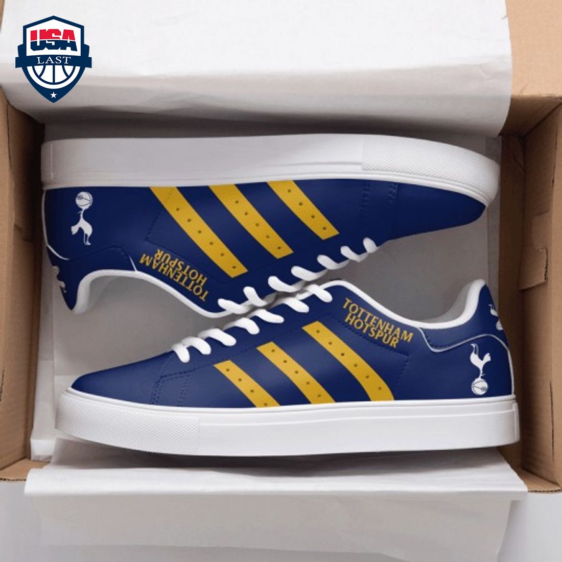 Tottenham Hotspur FC Yellow Stripes Style 2 Stan Smith Low Top Shoes – Saleoff