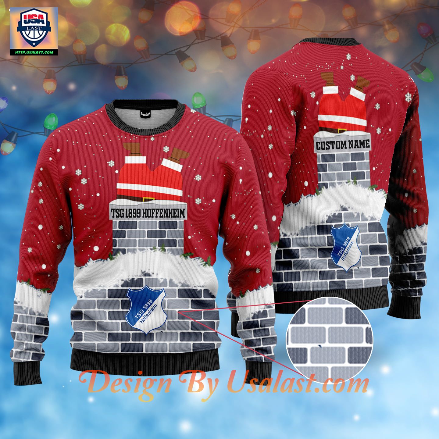 TSG 1899 Hoffenheim Custom Name Ugly Christmas Sweater – Red Version – Usalast