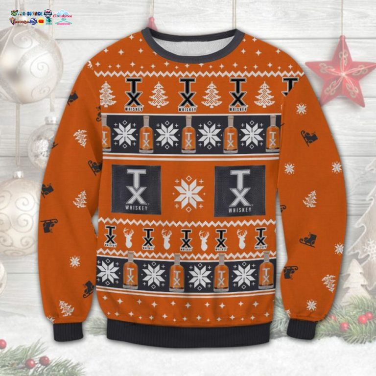 TX Blended Whiskey Ugly Christmas Sweater - Which place is this bro?