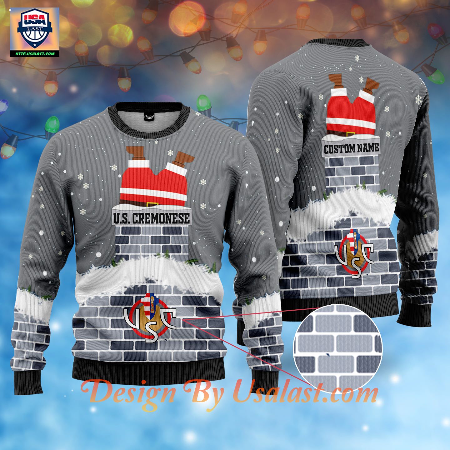 U.S Cremonese Santa Claus Custom Name Ugly Christmas Sweater – Usalast