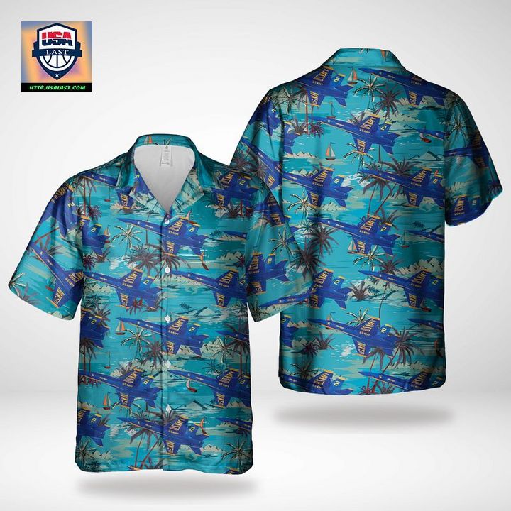 U.S Navy Blue Angels Hawaiian Shirt - Radiant and glowing Pic dear