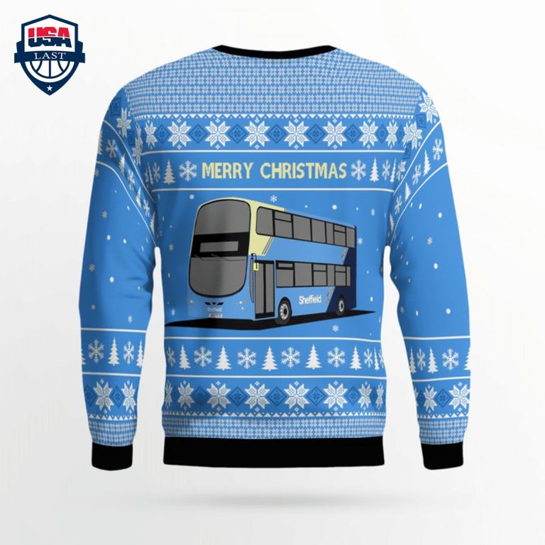 UK Double Decker Bus Sheffield 3D Christmas Sweater - Trending picture dear