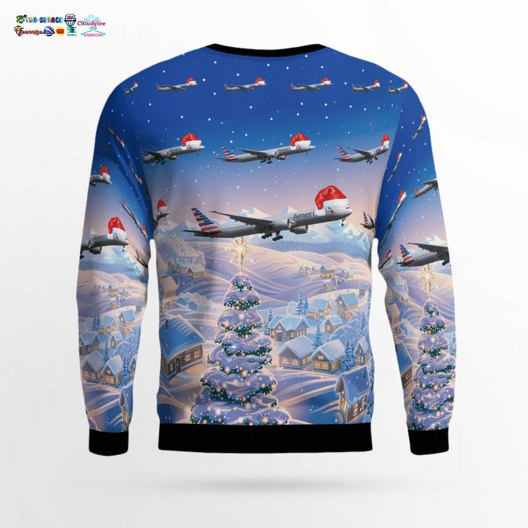 United Airlines Boeing 777-323ER 3D Christmas Sweater - Coolosm