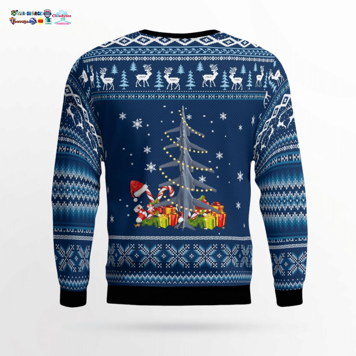 US Air Force Rockwell B-1 Lancer 3D Christmas Sweater