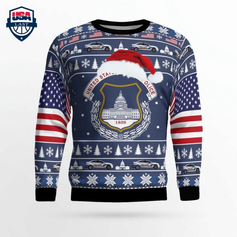 US Capitol Police Ver 2 3D Christmas Sweater - Generous look