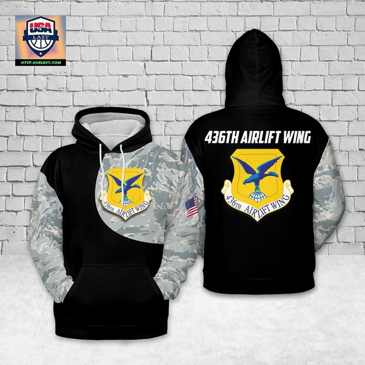 USAF 436th Airlift Wing 3D Hoodie T-Shirt - Hundred million dollar smile bro