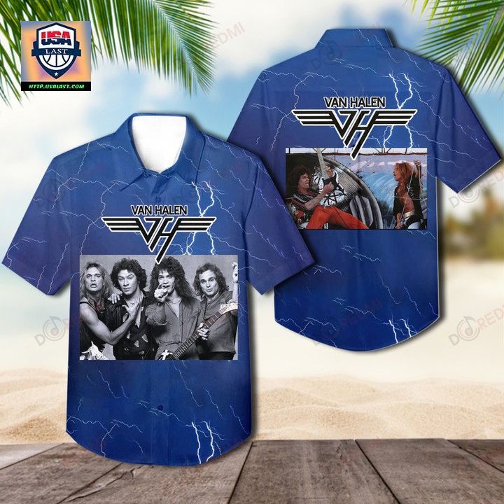 Van Halen 3D Short Sleeve Hawaiian Shirt - Gang of rockstars