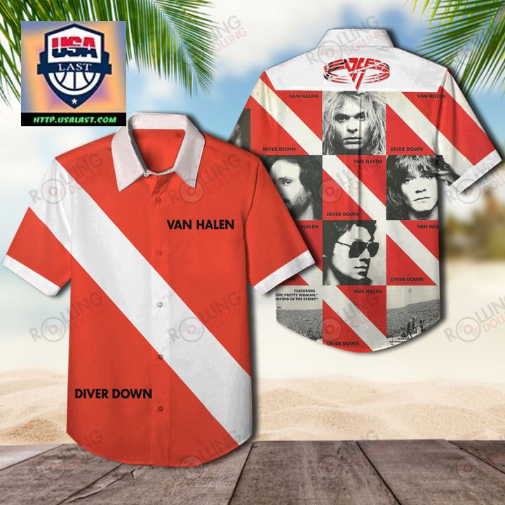 Van Halen – Diver Down 3D Button Up Shirt  – Usalast