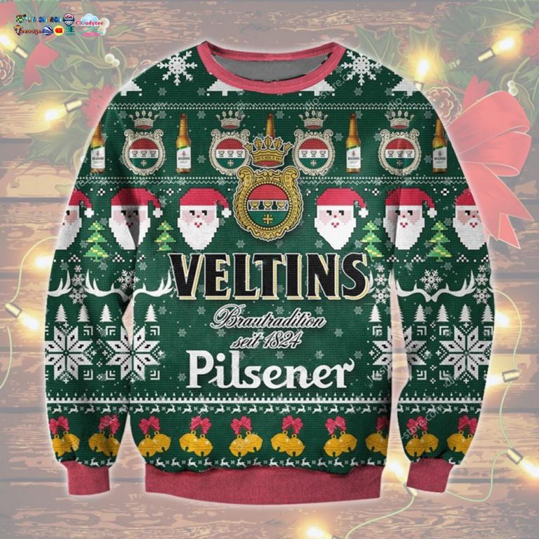 Veltins Ver 2 Ugly Christmas Sweater - Two little brothers rocking together