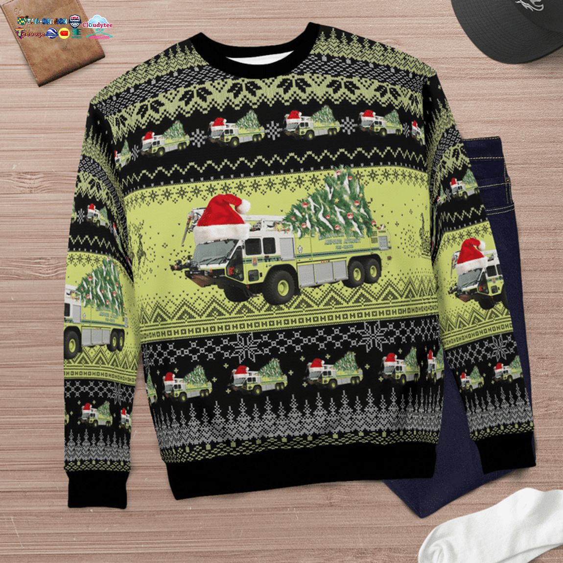 Virginia Metropolitan Washington Airports Authority Fire and Rescue Department 3D Christmas Sweater