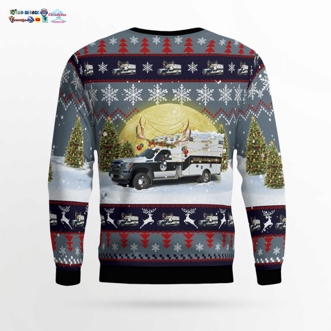 Virginia Staunton-Augusta County First Aid & Rescue Squad 3D Christmas Sweater