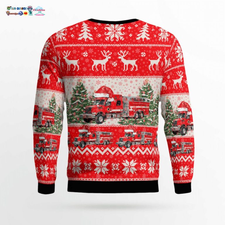 Virginia Volvo Fire Brigade Tanker 33 3D Christmas Sweater - Damn good