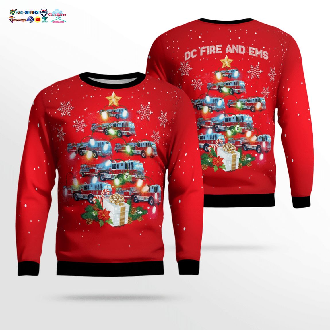 Washington DC Fire And EMS Department 3D Christmas Sweater – Saleoff