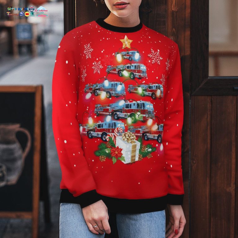 Washington DC Fire And EMS Department 3D Christmas Sweater - Long time