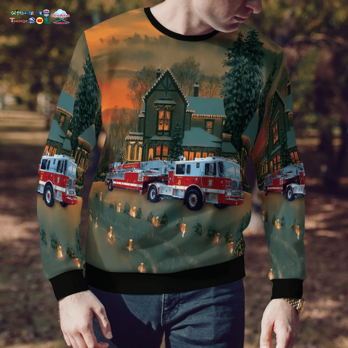 Washington DC Fire And EMS Department Ver 2 3D Christmas Sweater