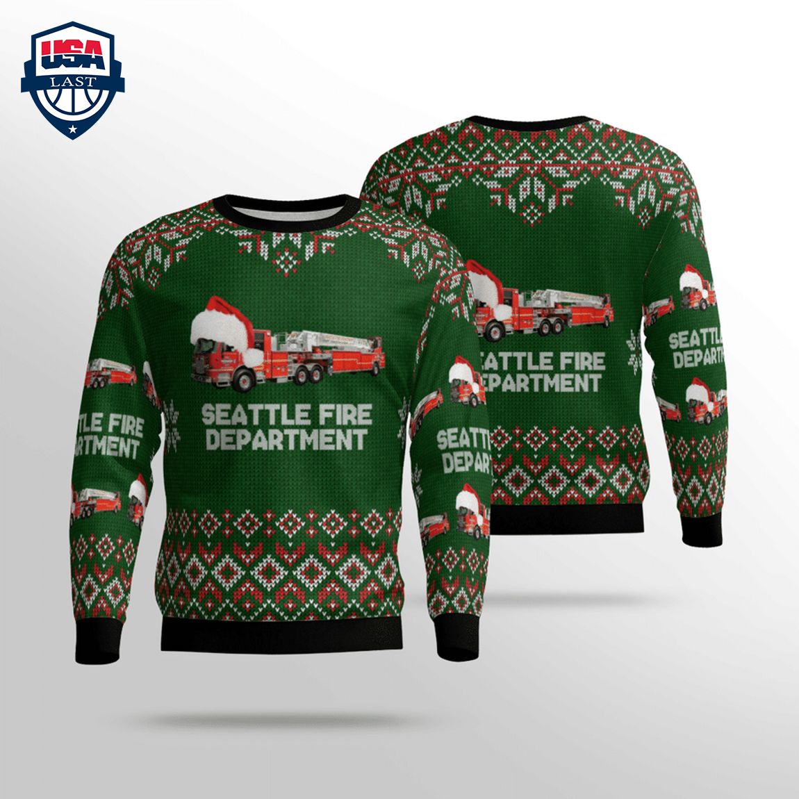 Washington Seattle Fire Department Ver 2 3D Christmas Sweater - Stunning