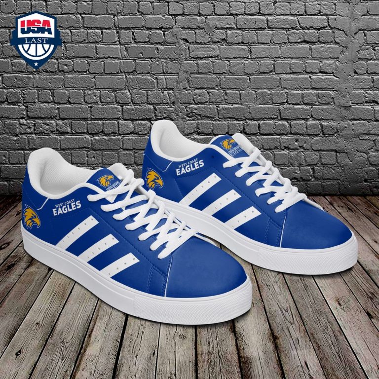 West Coast Eagles White Stripes Stan Smith Low Top Shoes - You look too weak