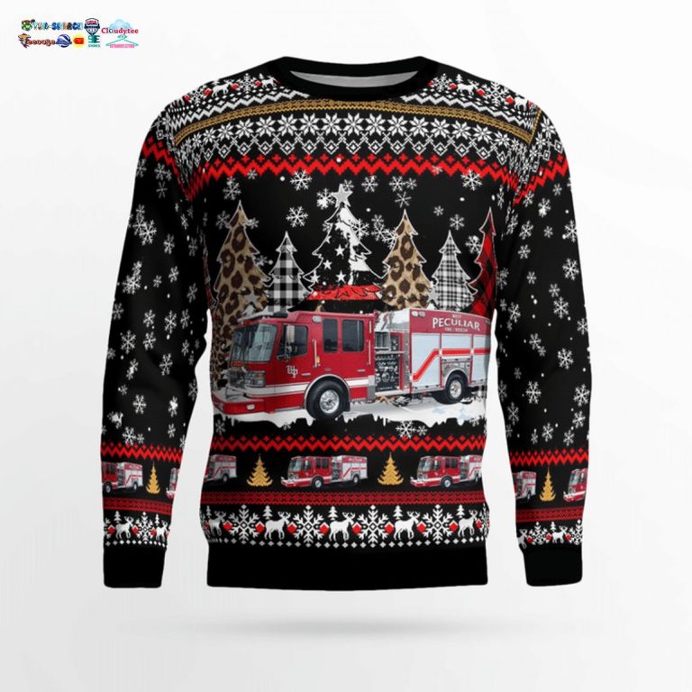 West Peculiar Fire Protection District 3D Christmas Sweater - Nice photo dude