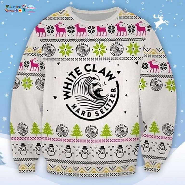 White Claw Ugly Christmas Sweater - Is this your new friend?