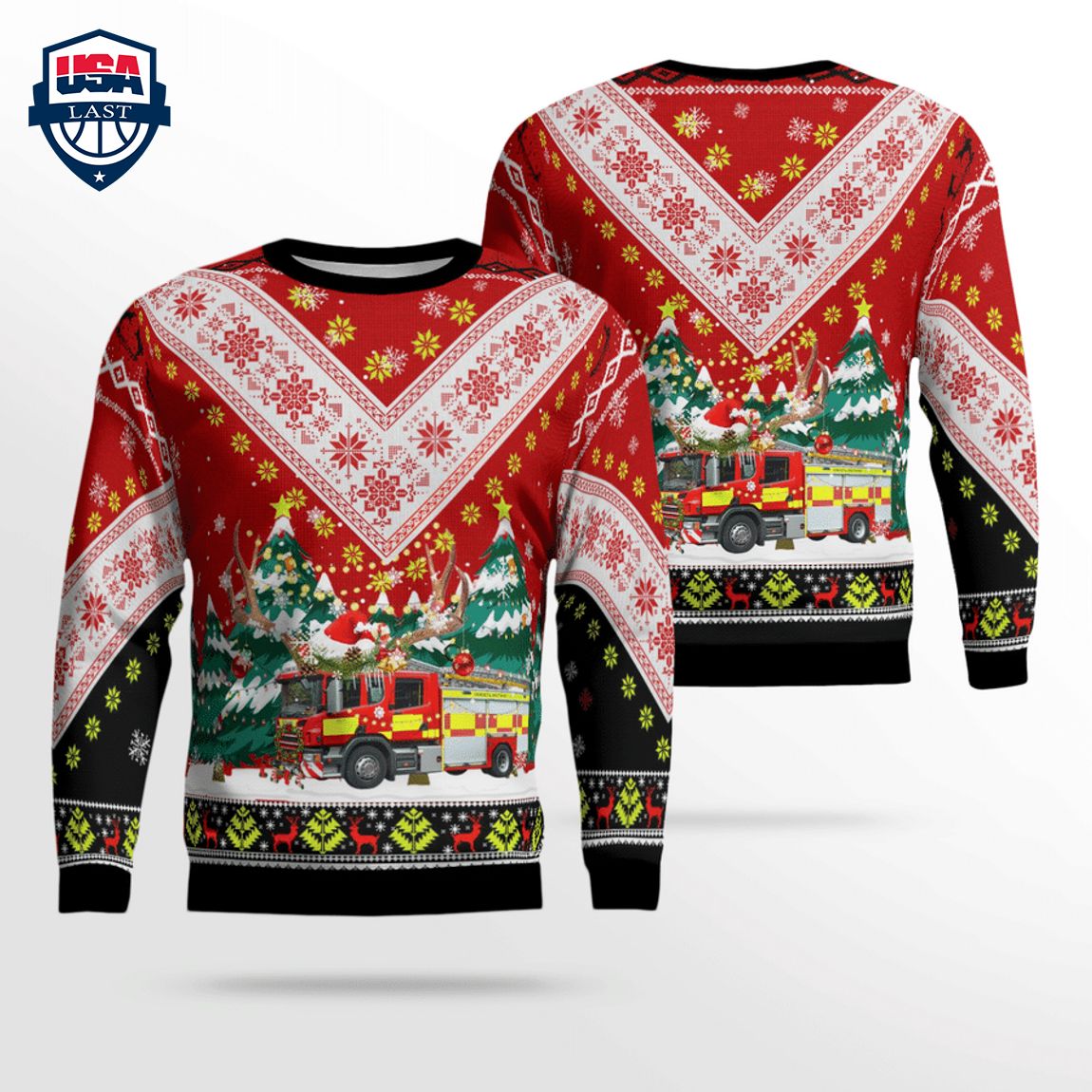 Wiltshire Fire And Rescue Service 3D Christmas Sweater - Amazing Pic
