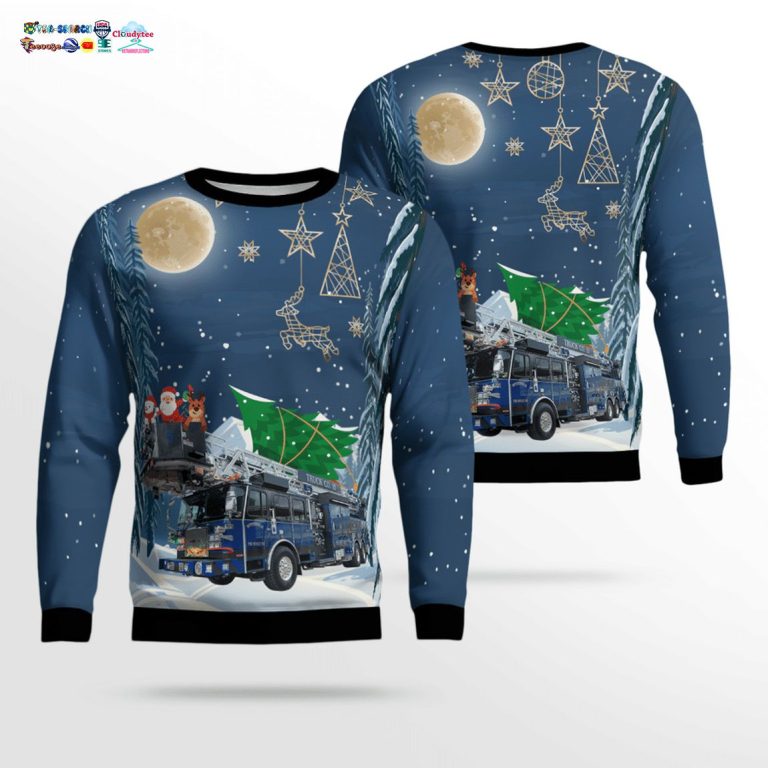 Winterville Fire-Rescue-EMS 3D Christmas Sweater - You look handsome bro