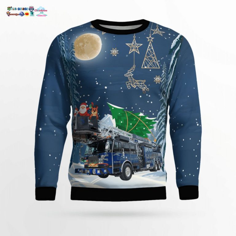 Winterville Fire-Rescue-EMS 3D Christmas Sweater - Wow! This is gracious