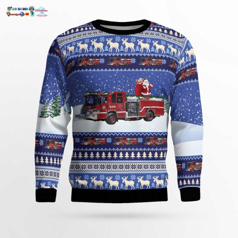 Wisconsin City of Madison Fire Department 3D Christmas Sweater - Good click