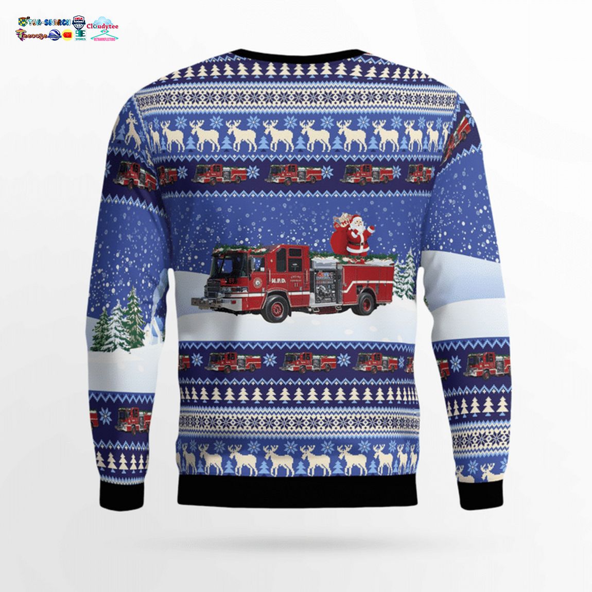 Wisconsin City of Madison Fire Department 3D Christmas Sweater