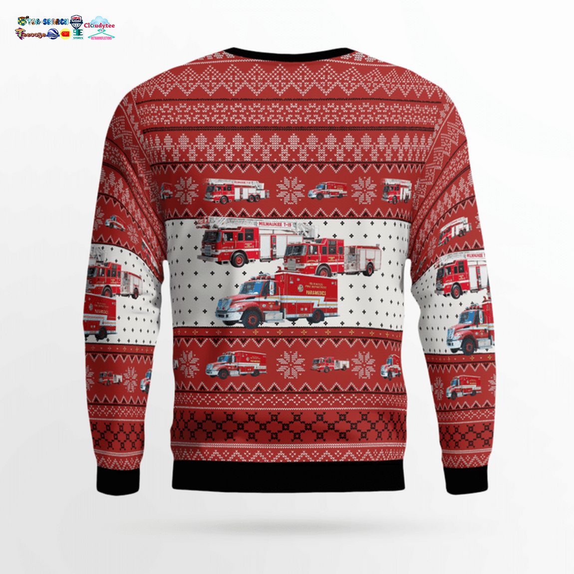 Wisconsin Milwaukee Fire Department 3D Christmas Sweater - Saleoff