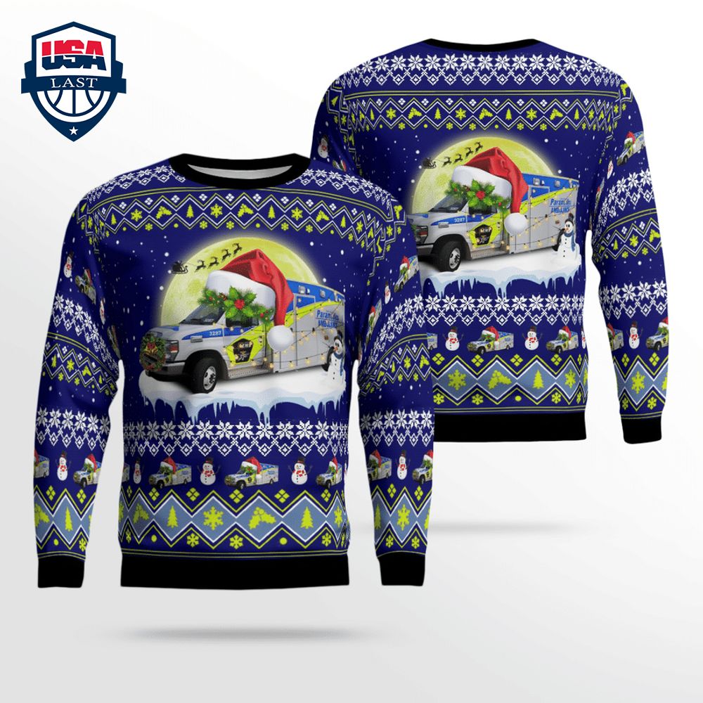 York Region EMS 3D Christmas Sweater - Beauty is power; a smile is its sword.