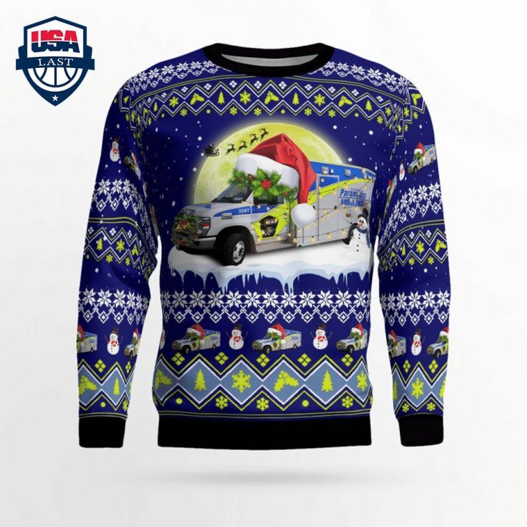 York Region EMS 3D Christmas Sweater - Nice shot bro