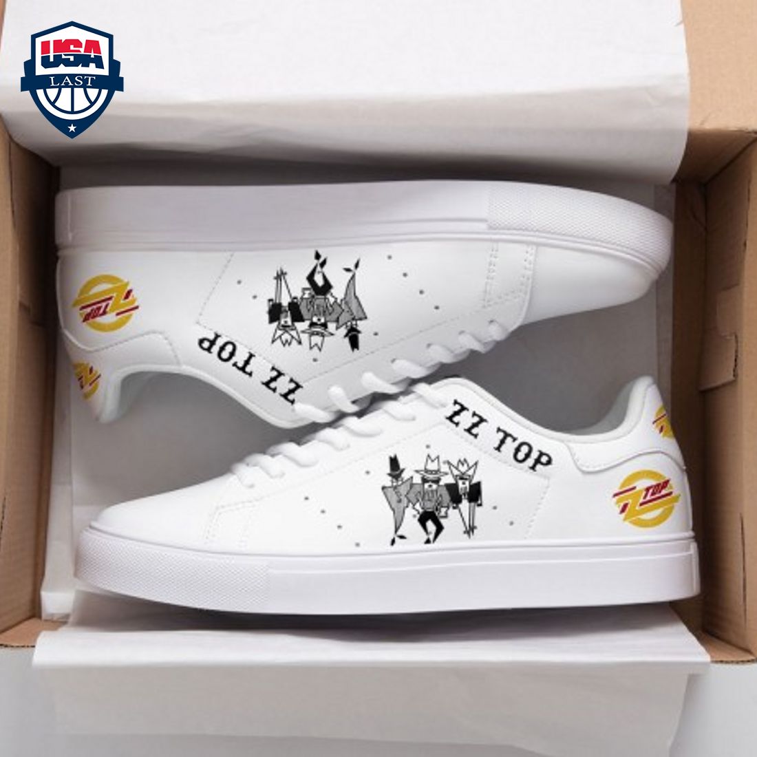 ZZ Top White Style 1 Stan Smith Low Top Shoes – Saleoff