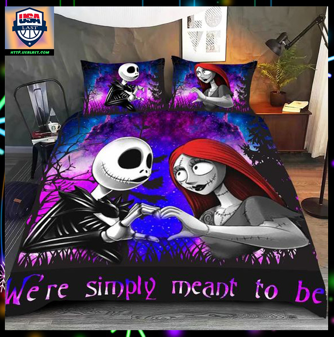 Jack Skellington And Sally We’re Simply Meant To Be Bedding Set