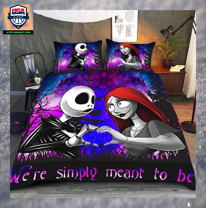 Jack Skellington And Sally We’re Simply Meant To Be Bedding Set