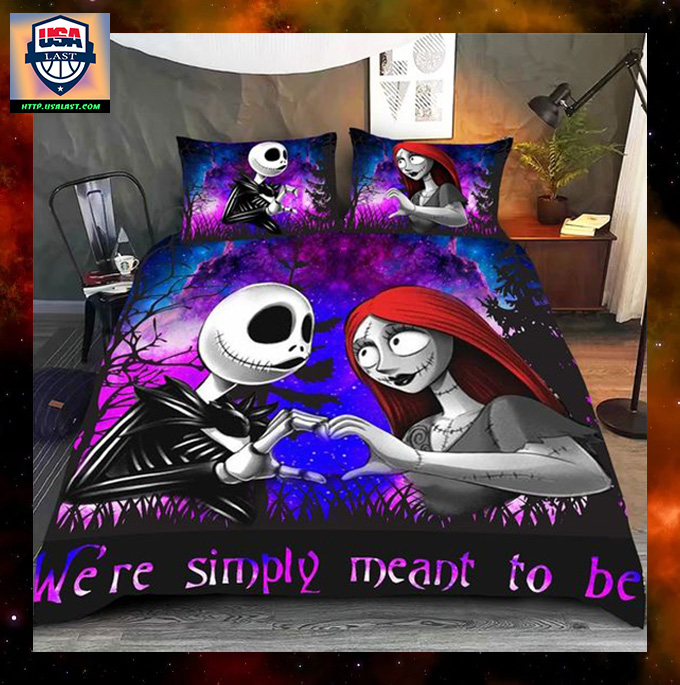 Jack Skellington And Sally We’re Simply Meant To Be Bedding Set