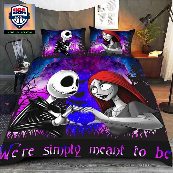 Jack Skellington And Sally We’re Simply Meant To Be Bedding Set