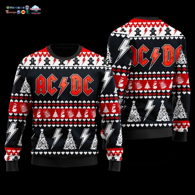 AC DC Ugly Christmas Sweater - Cool look bro