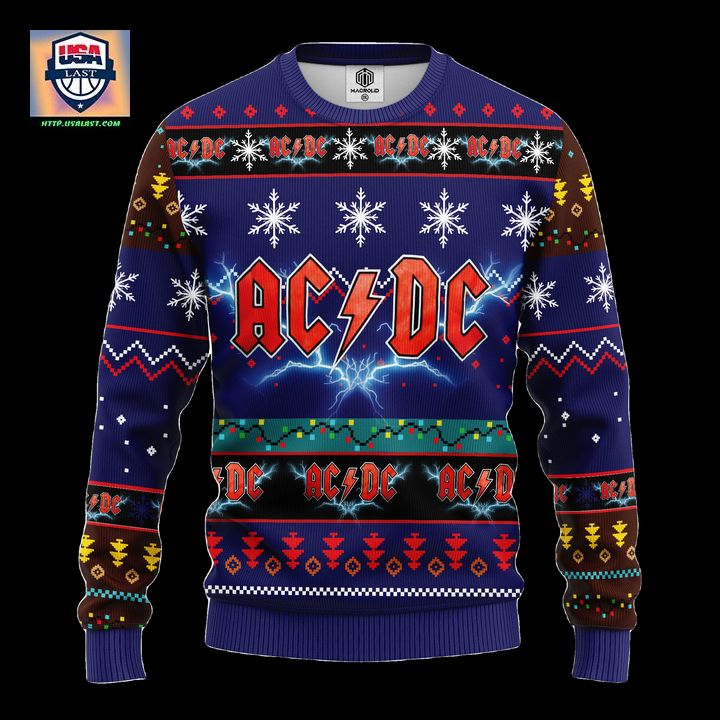 Acdc Ugly Christmas Sweater Blue Amazing Gift Idea Thanksgiving Gift – Usalast