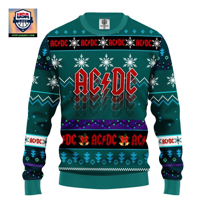 Acdc Ugly Christmas Sweater Blue Green Amazing Gift Idea Thanksgiving Gift – Usalast