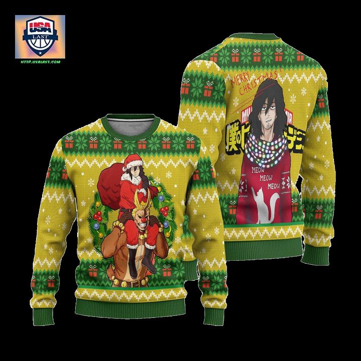 Aizawa My Hero Academia Anime Ugly Christmas Sweater Xmas Gift - Speechless