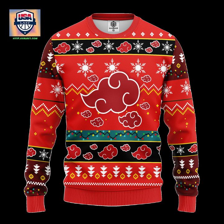 Akatsuki Naruto Anime Ugly Christmas Sweater Red Amazing Gift Idea Thanksgiving Gift – Usalast