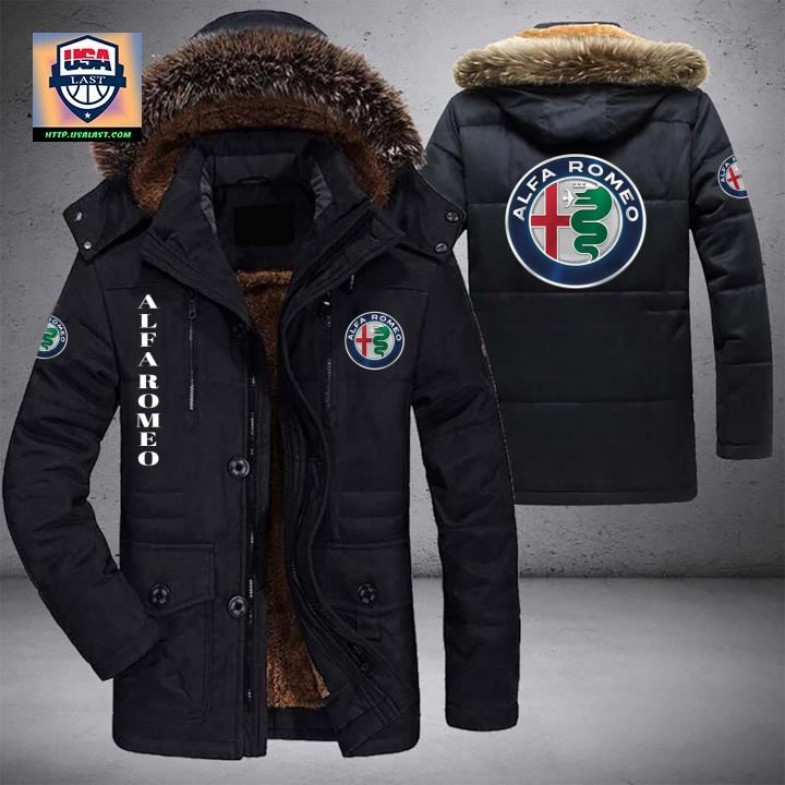 Alfa Romeo Logo Brand Parka Jacket Winter Coat – Usalast