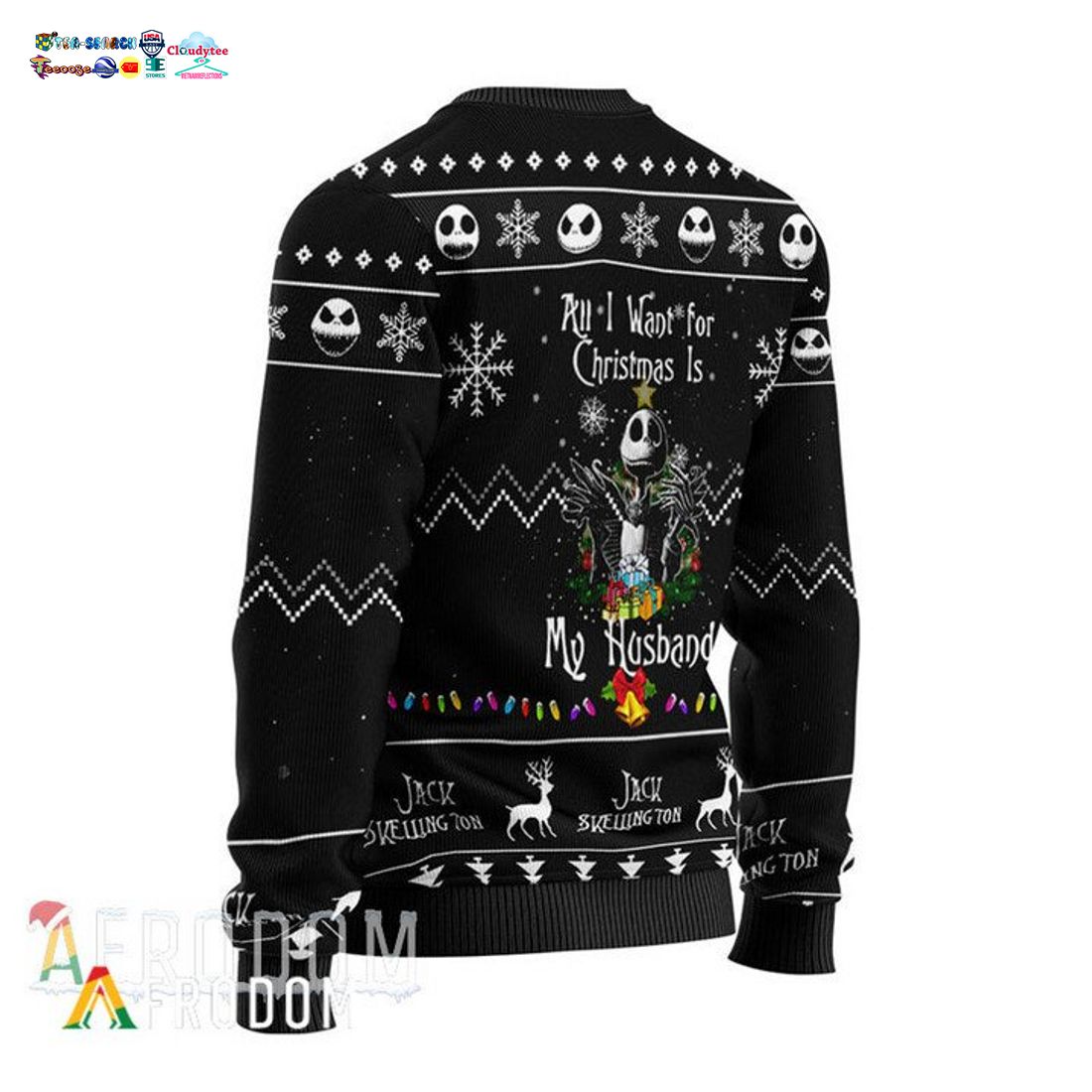 All I Want For Christmas Is My Husband Jack Skellington Christmas Sweater