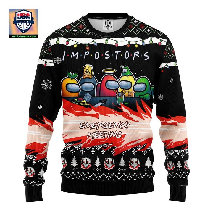 Among Us Imposter Meeting Ugly Christmas Sweater Amazing Gift Idea Thanksgiving Gift – Usalast