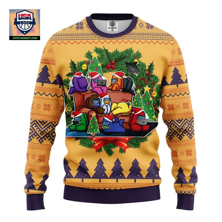 Among Us Yellow Ugly Christmas Sweater Amazing Gift Idea Thanksgiving Gift – Usalast
