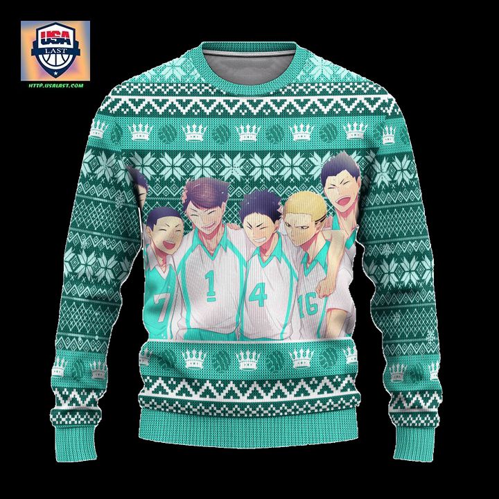 Aoba Johsai High Ugly Christmas Sweater Haikyuu Anime Xmas Gift - Sizzling