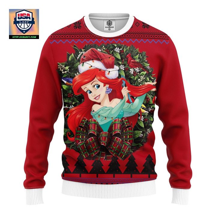 Ariel The Little Mermaid Princess Noel Mc Ugly Christmas Sweater Thanksgiving Gift – Usalast
