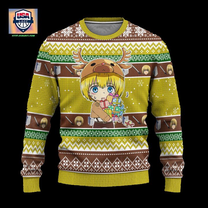 Armin Arlert Attack on Titan Anime Ugly Christmas Sweater Xmas Gift – Usalast
